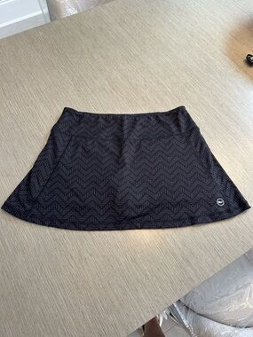 Vineyard Vines Black Chevron A-Line Skirt